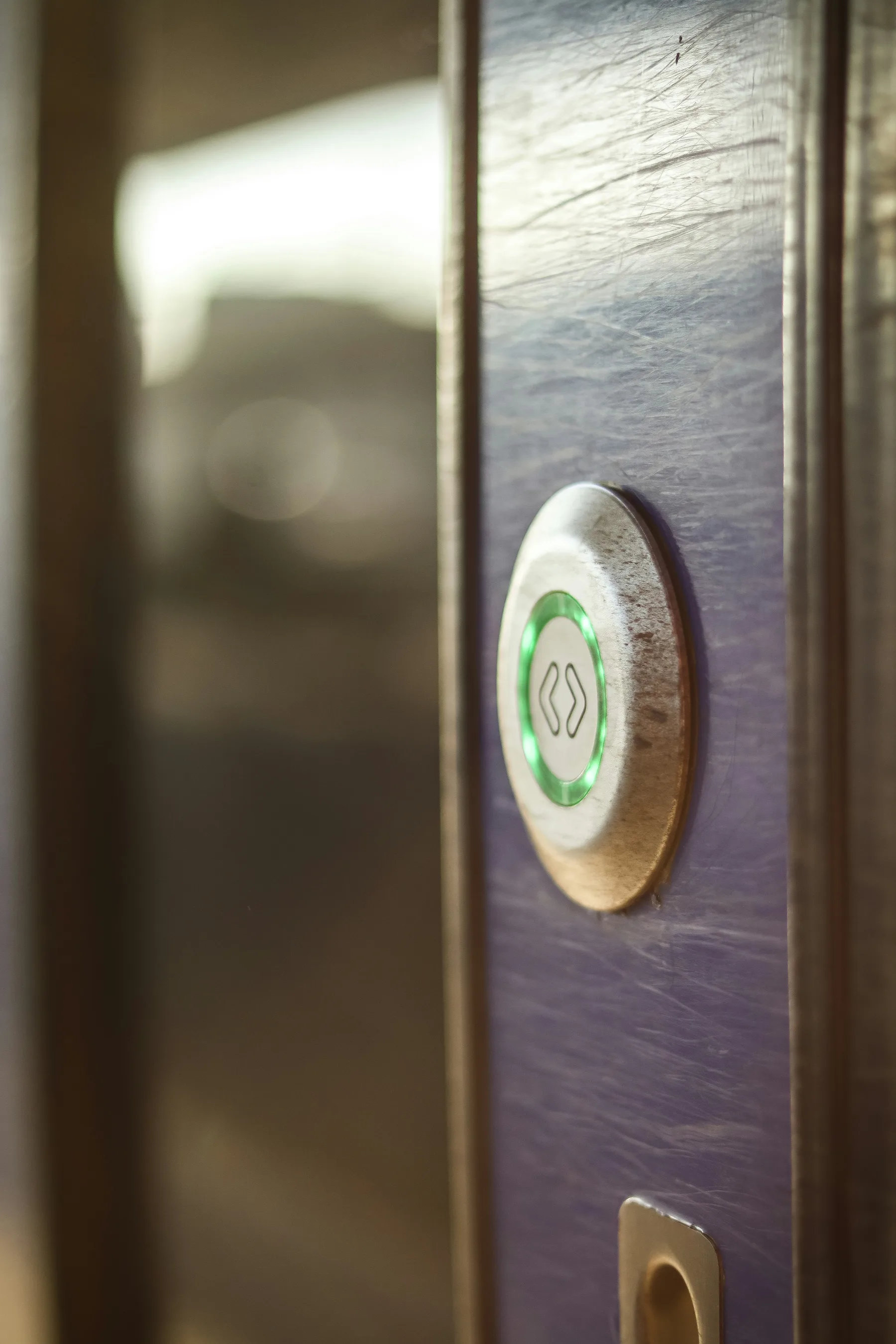 Locksmith working on a residential door